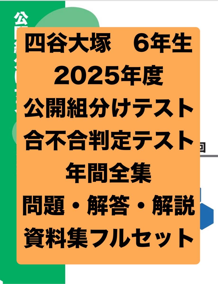 最新 四谷大塚 6年 2025 2024 2023年度 3年度分 組分け・合不合判定