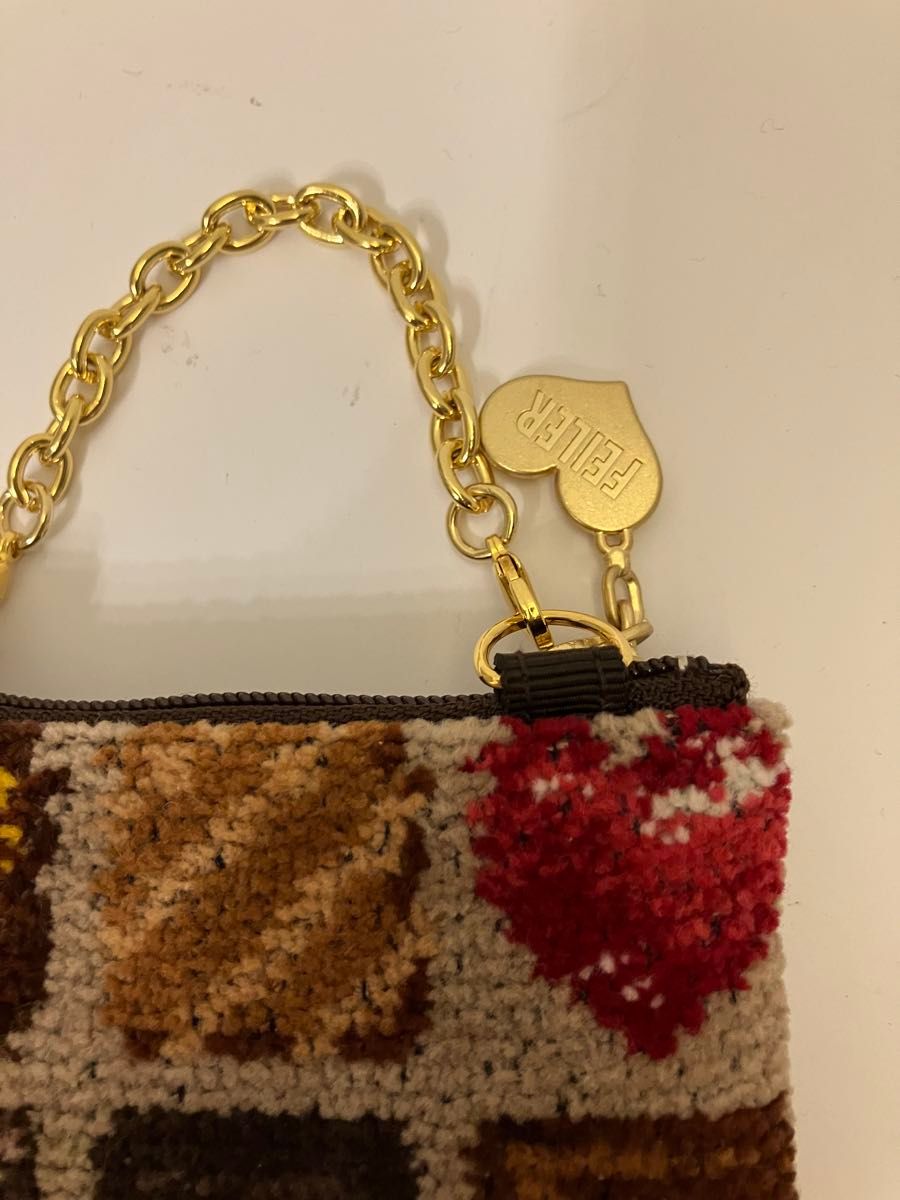 良柄 美品 フェイラー コフレドゥショコラ サイドポーチ サイドポーチ