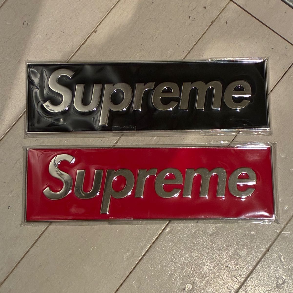 黒赤2色セット Supreme Box Logo Car Emblem ボックスロゴ｜Yahoo