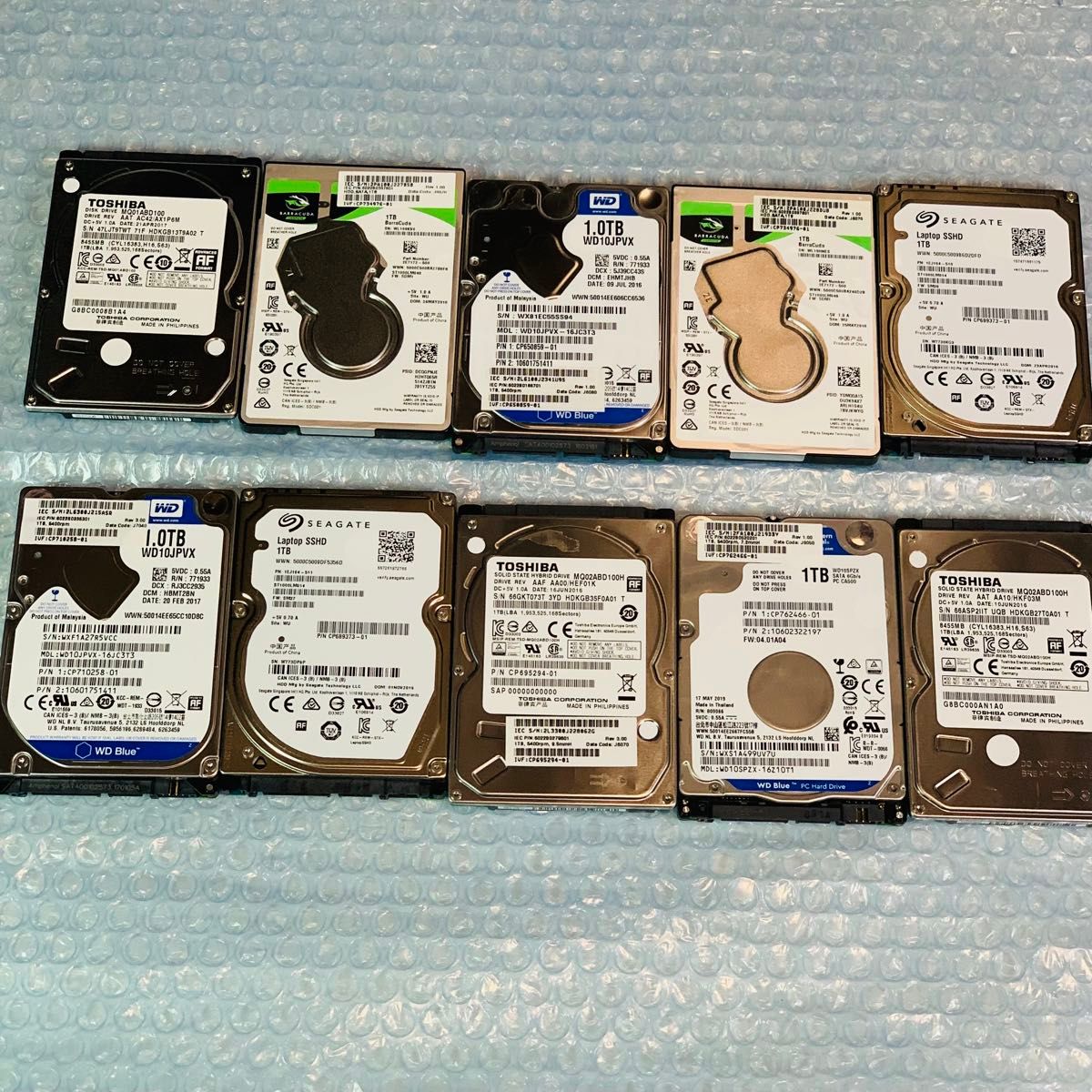 HDD 1TB 10個セット TOSHIBA WD Blue BarraCuda｜Yahoo!フリマ（旧