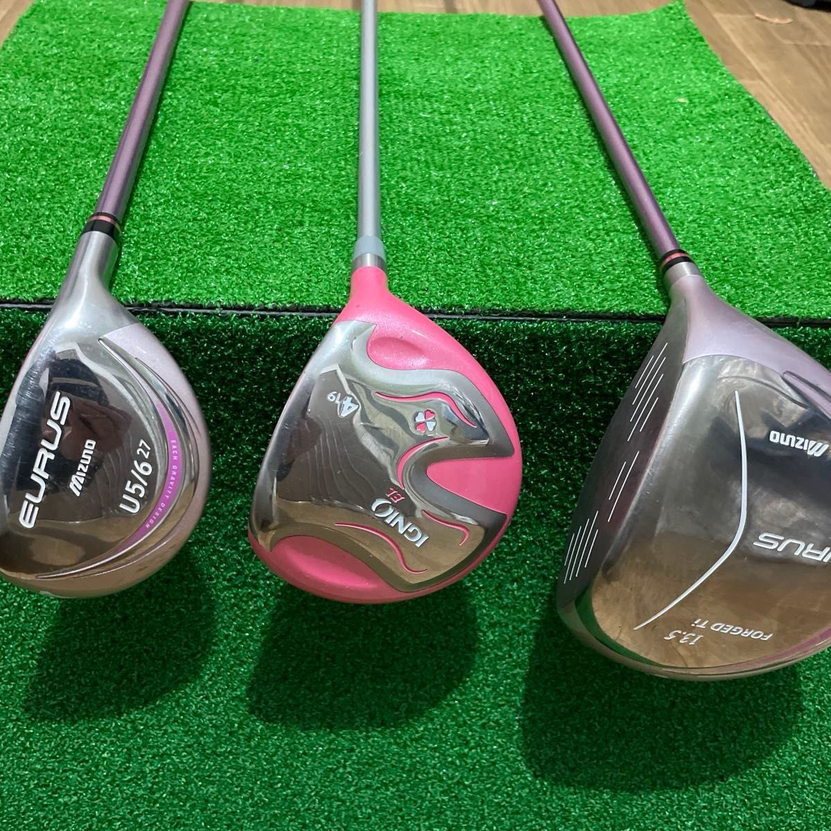 硬さL】ミズノ EURUS レディースゴルフクラブセット 9本 コンバース