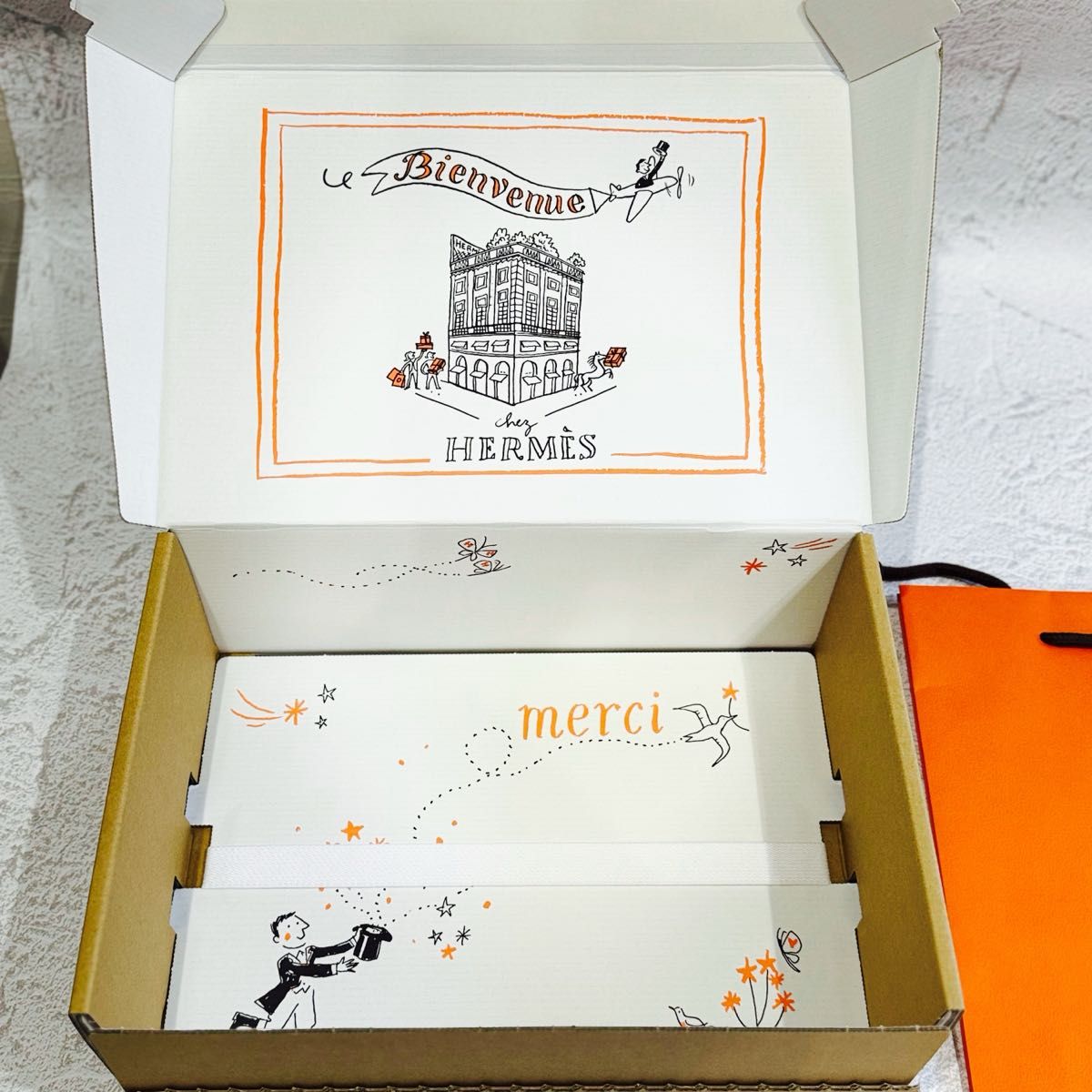 HERMES エルメス 空箱 箱型 ショッパー ギフトボックス 100サイズ