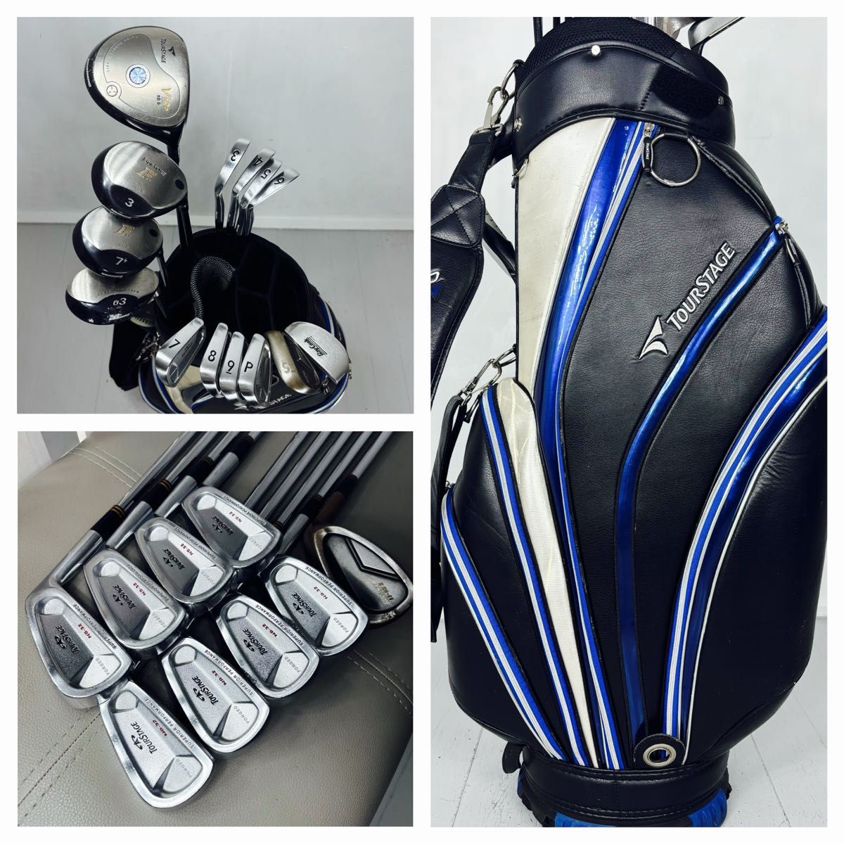 本格派 メンズゴルフクラブ 14本 フルセット ブリヂストン ツアー