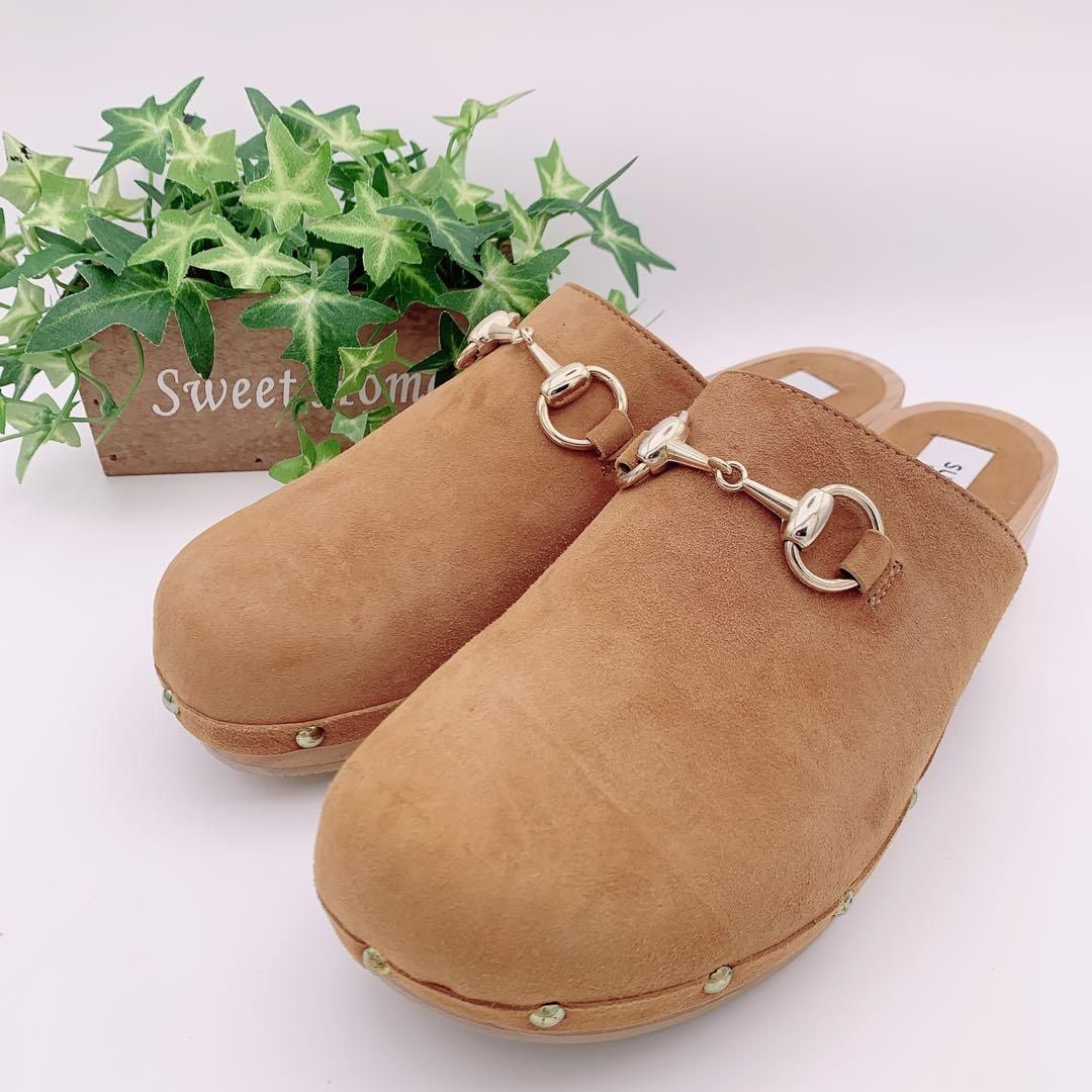 極美品】ペリーコサニー ビット ミュール サボ 38 24 5cm キャメル