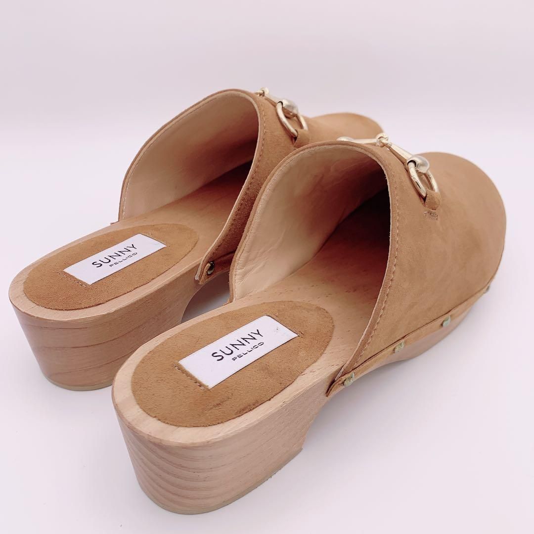 極美品】ペリーコサニー ビット ミュール サボ 38 24 5cm キャメル