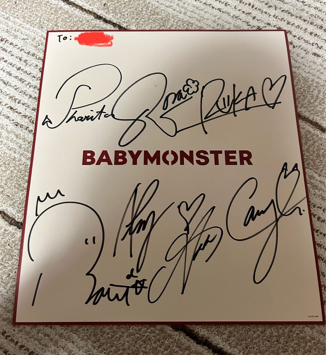 baby monster ベビモン 直筆サイン 色紙｜Yahoo!フリマ（旧PayPayフリマ）