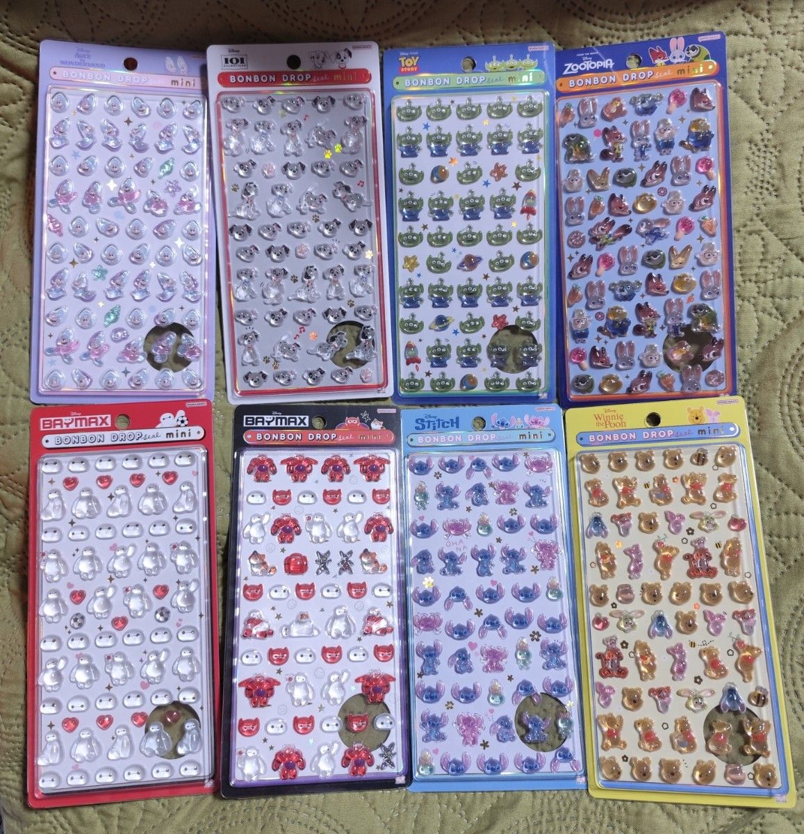 正規品 新作 ボンボンドロップシールmini ディズニー 8種コンプリート