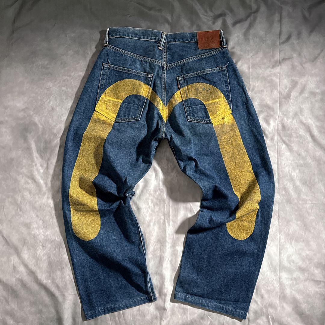 希少 EVISU エヴィス 恵比寿 大黒 ジーンズ 黄カモメ インディゴ