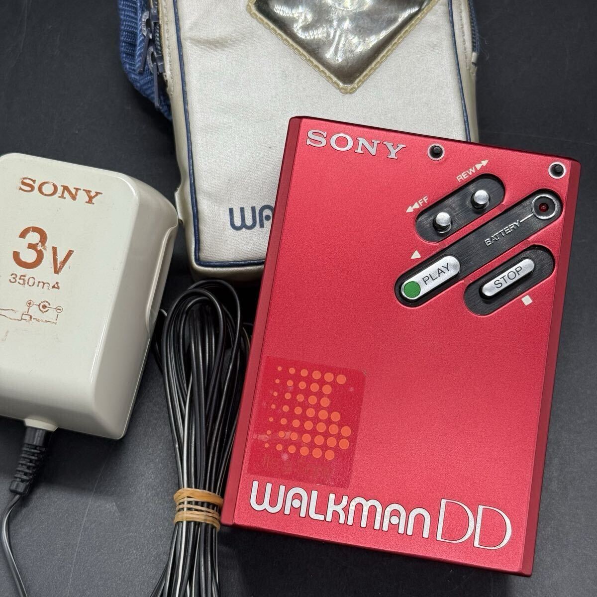 SONY WALKMAN DD WM-DD レッド 本体 ケース付き 通電確認済み