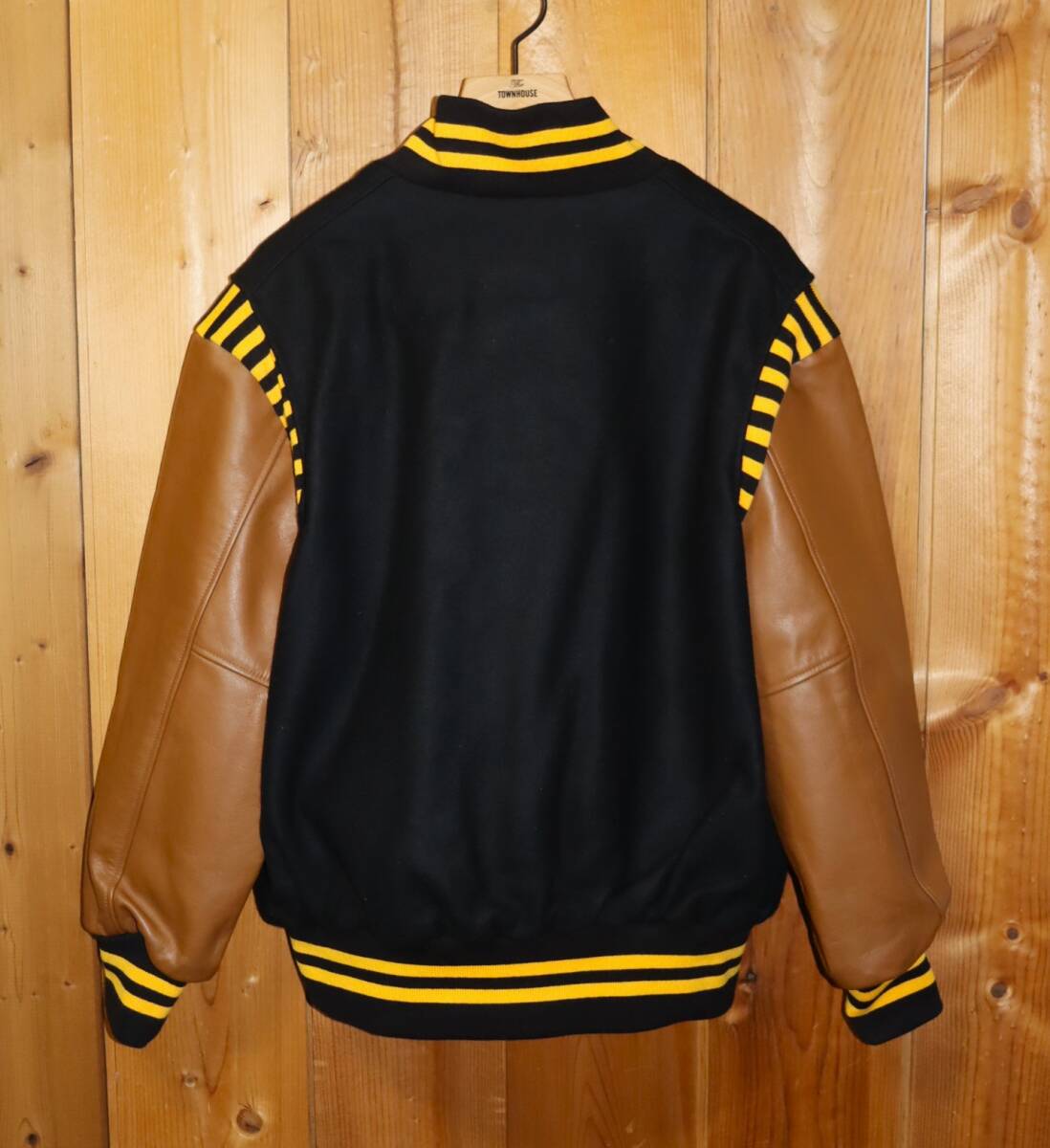 送料無料 即決【未使用】 SKOOKUM 別注 袖革 メルトンスタジャン (M