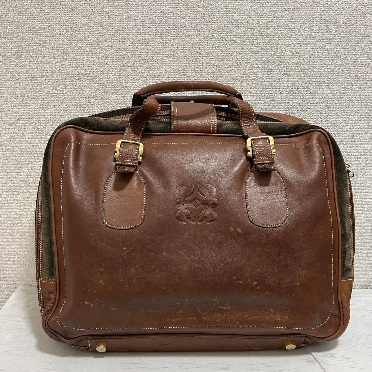 送料無料 希少 OLD LOEWE ロエベ メンズ レディース ボストンバッグ