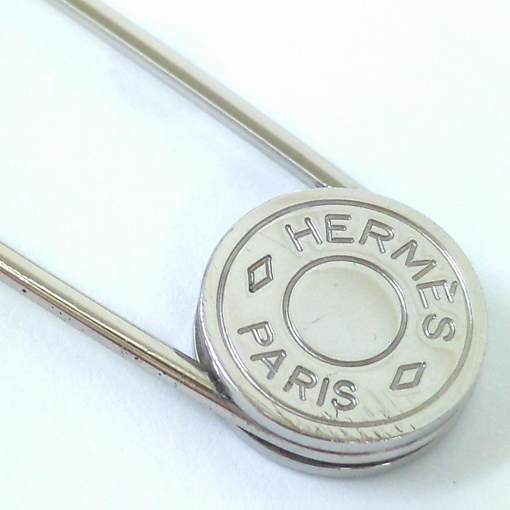 HERMES エルメス セリエ ピンブローチ 安全ピン シルバーカラー｜Yahoo