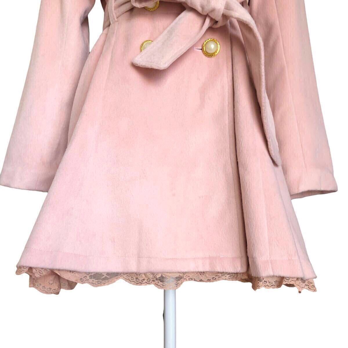 00s Y2K 姫ギャル コート ファー衿 ロリータ リボンベルト NANA