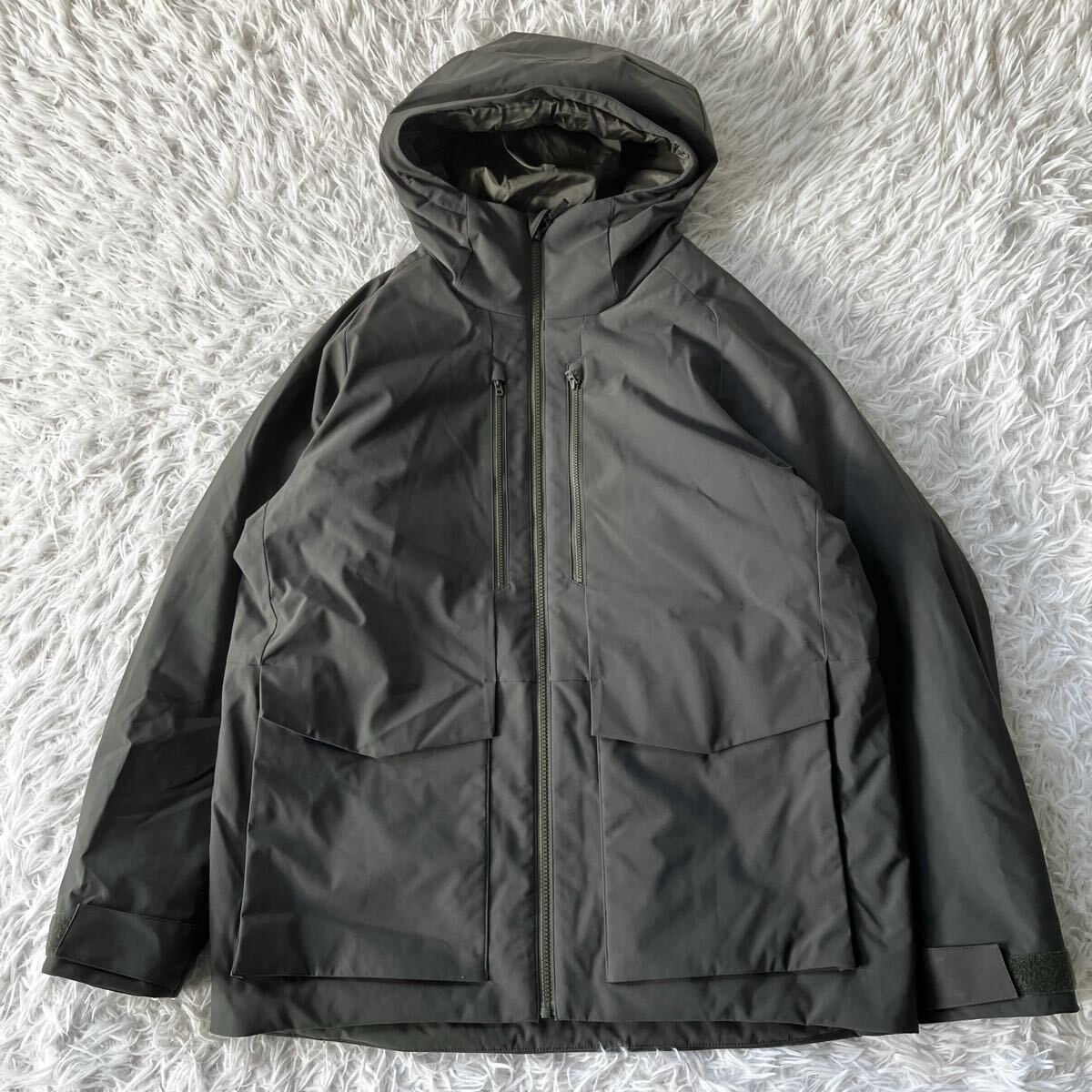 極美品】ミンクヤーン ポンチョ フード付きミンクファー 羊革フリンジ