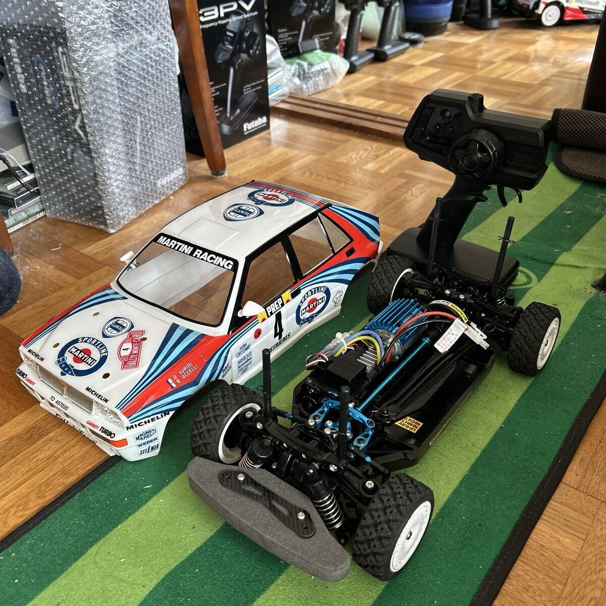 タミヤTT-02ラリー仕様フルセット(オプション多数) ランチアデルタ