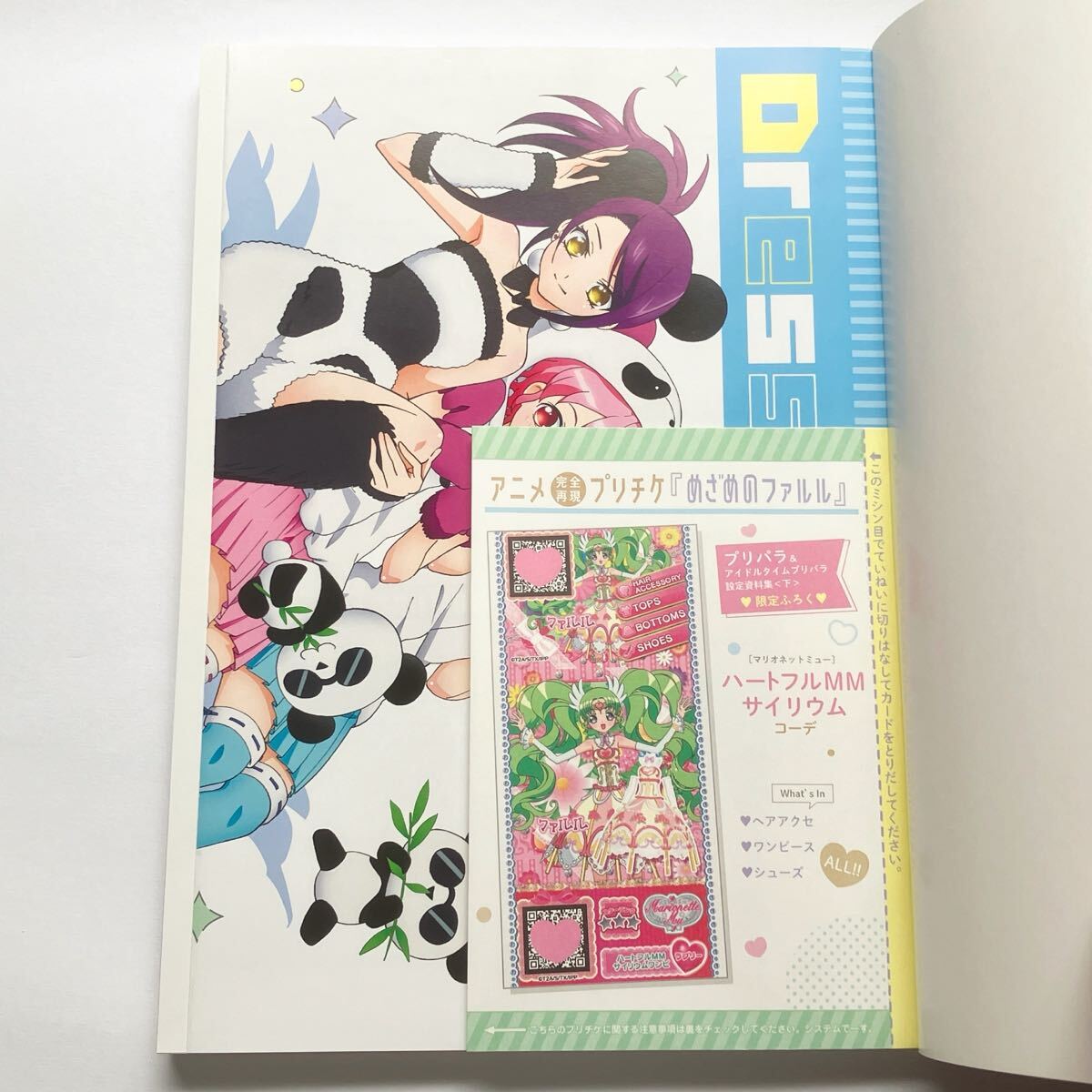 プリパラ 設定資料集 下 特典 ファイル プリチケ プリパラ 設定資料集