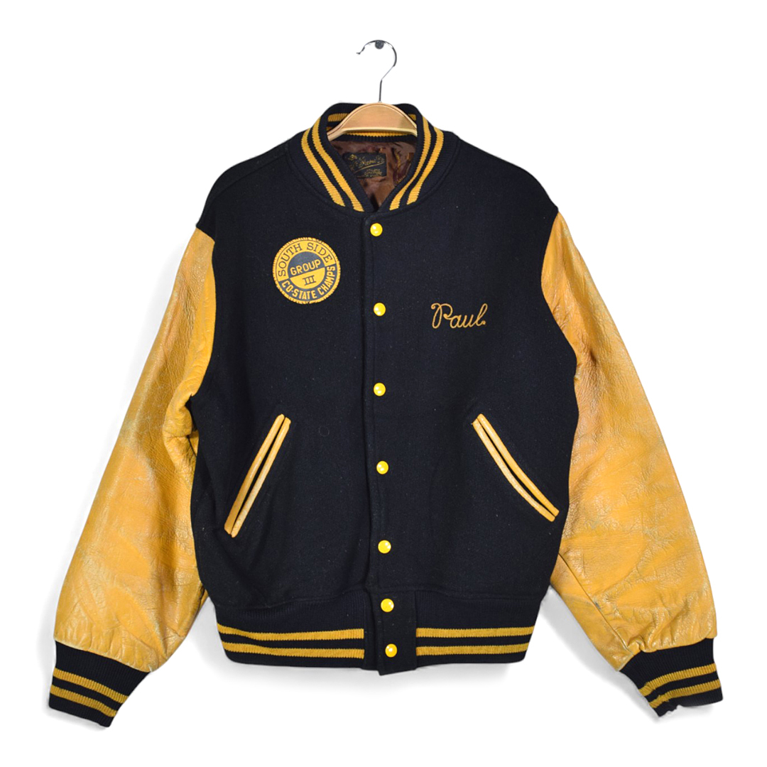 50s 60s H A GREENE CO ヴィンテージ アワードジャケット 袖レザー