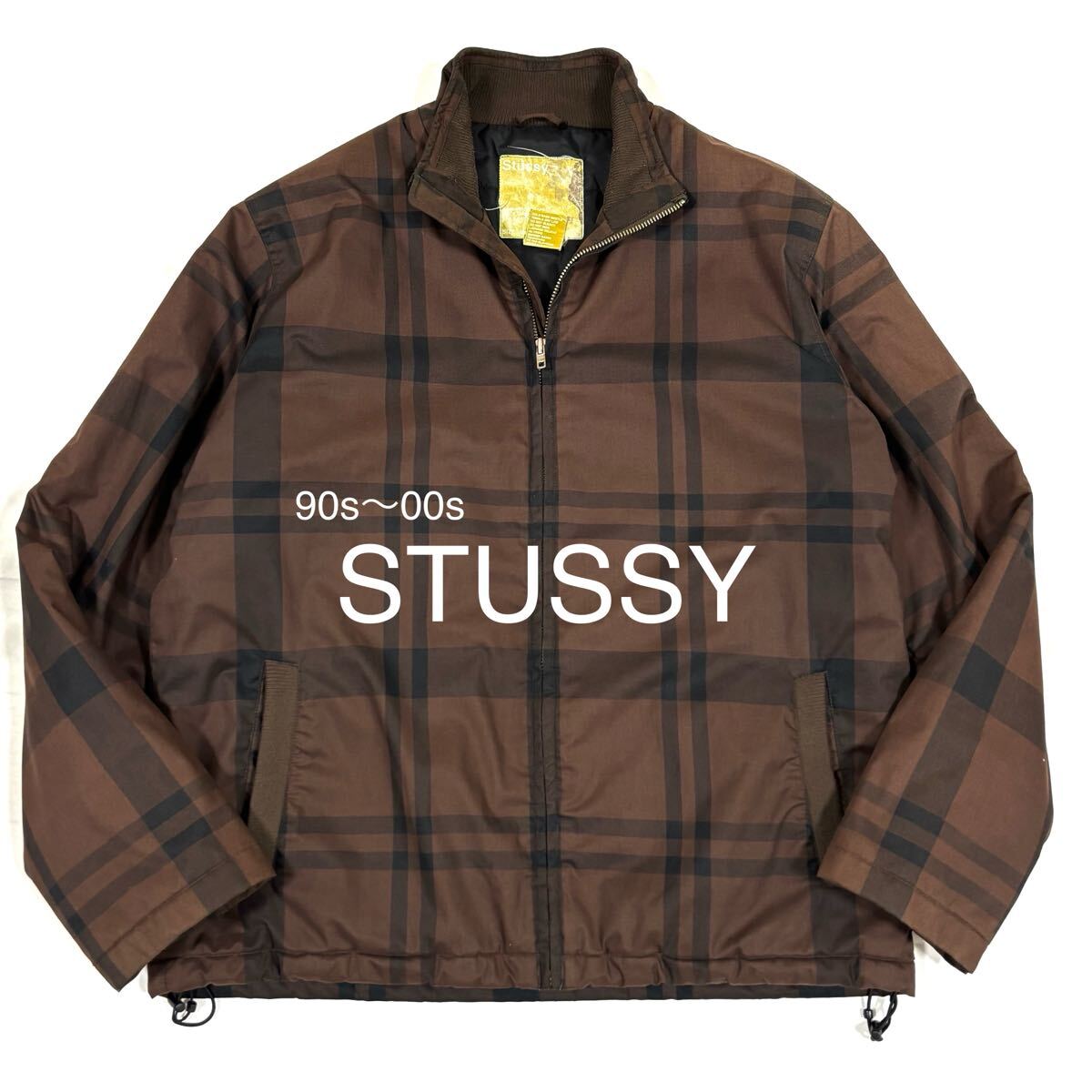 旧タグ廃盤】 OLD STUSSY 90s 00s チェック ブルゾン 中綿