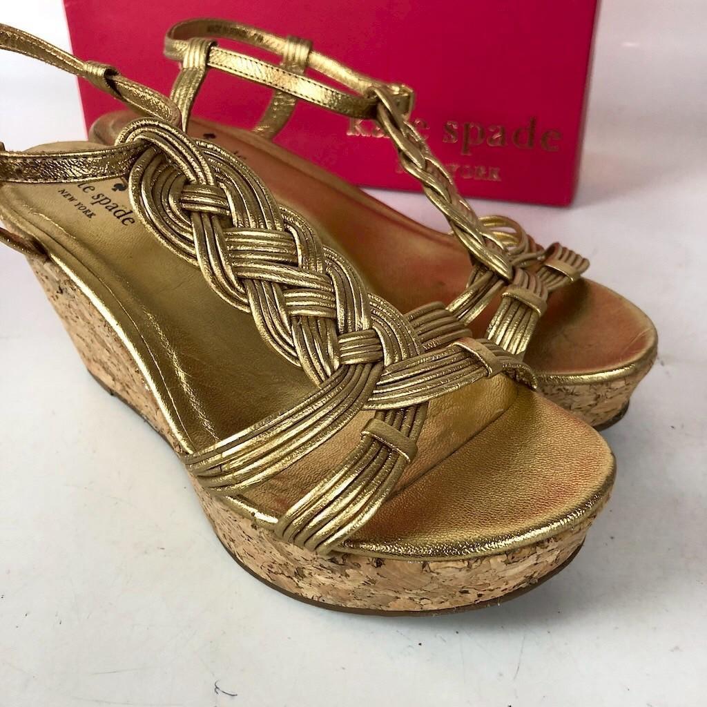 kate spade ケイトスペード サンダル 23.5 ゴールド kate spade ケイト