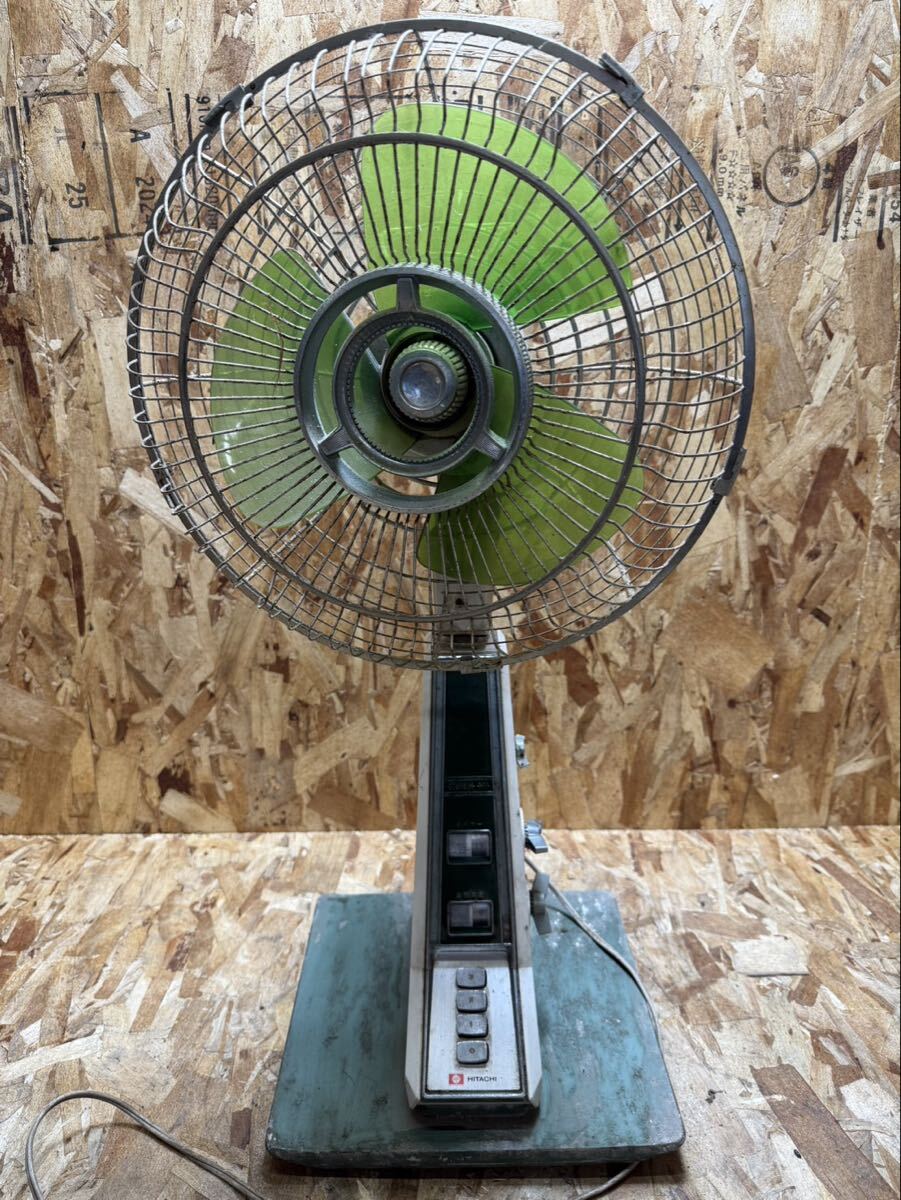 HITACHI 日立 H-625 デスクファン扇風機 グリーン 昭和レトロ 昭和