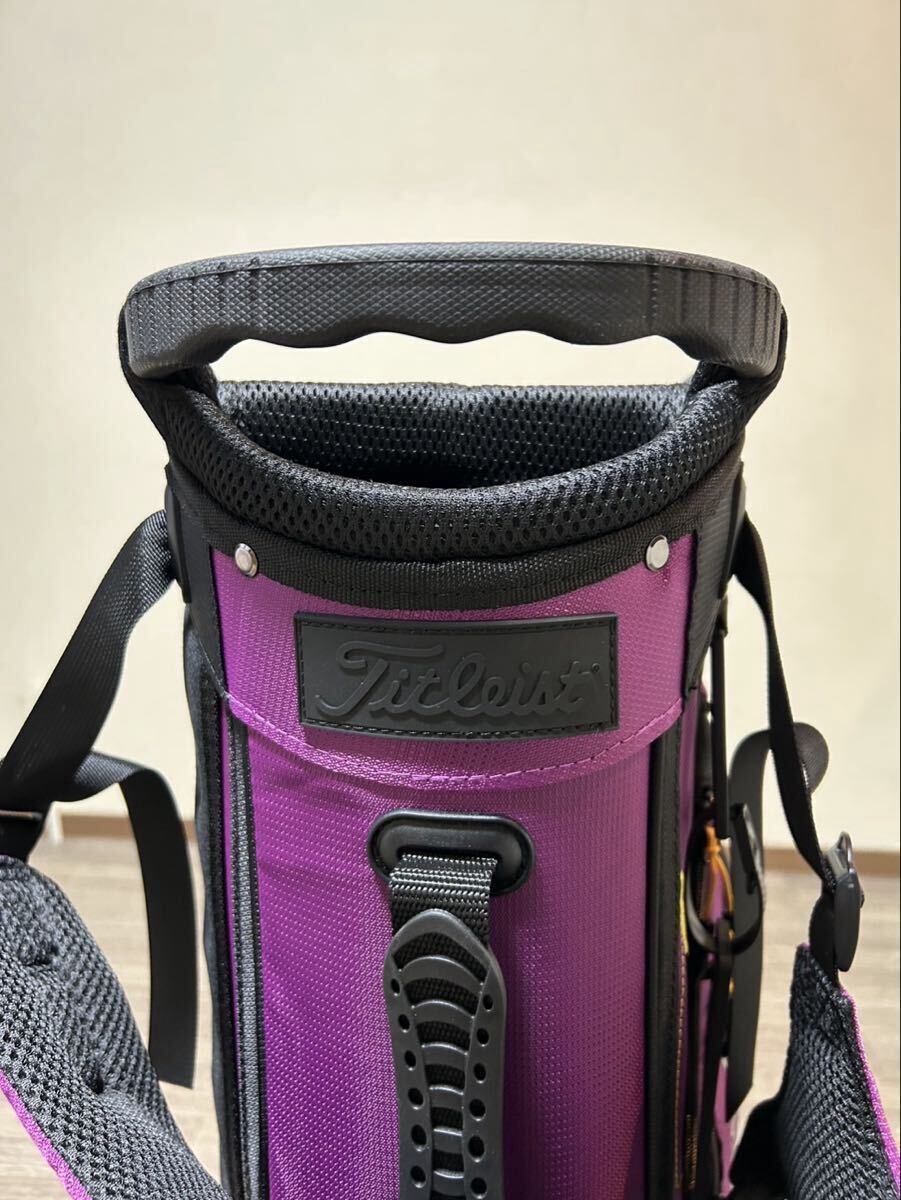 美しいパープルカラー！スタンド式キャディバッグ 軽量で旅行用や気分