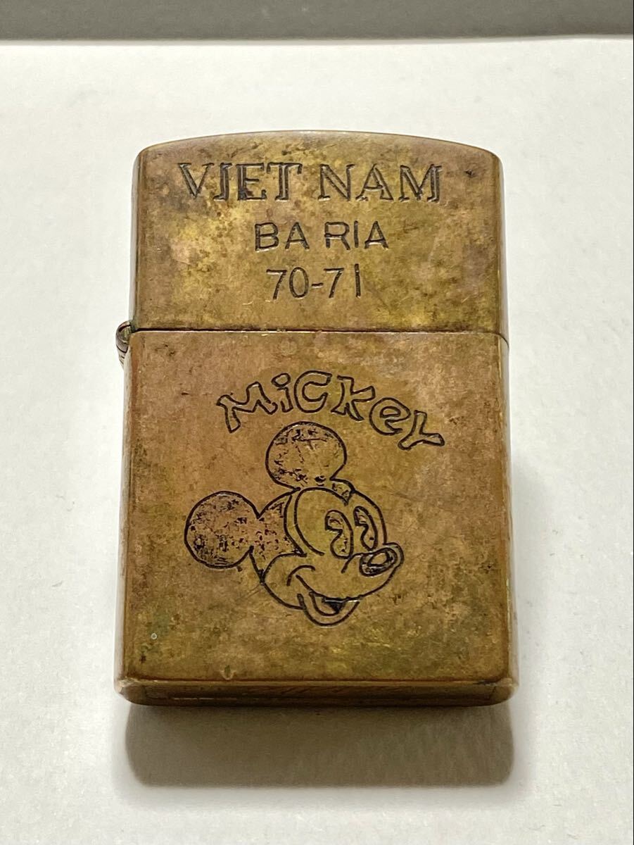 超貴重！1968年製 ベトナム ZIPPO！ミッキーマウスとプーさんの両面柄