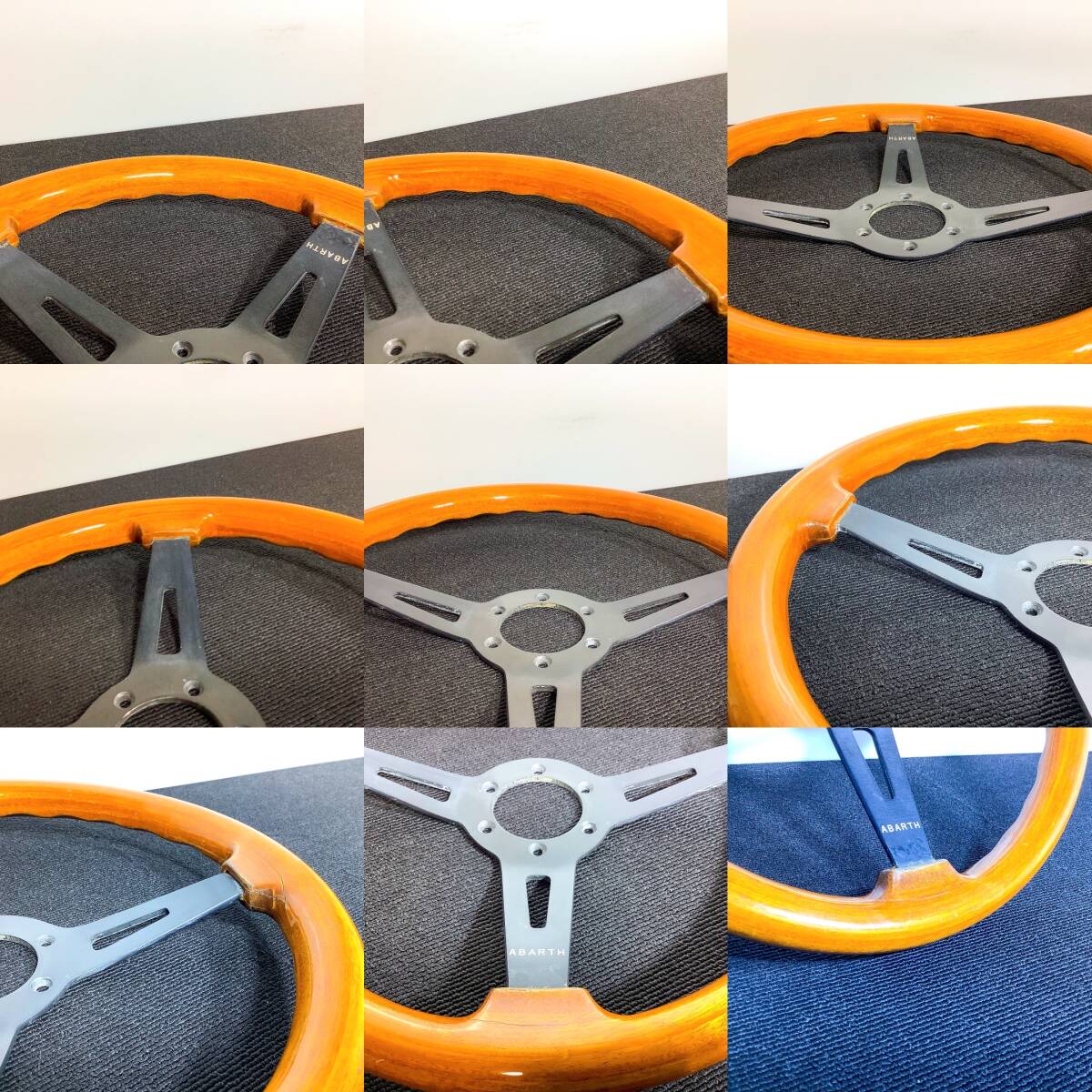 p*e様 ABARTH ウッドステアリング 2スポーク p*e様 ABARTH ウッド