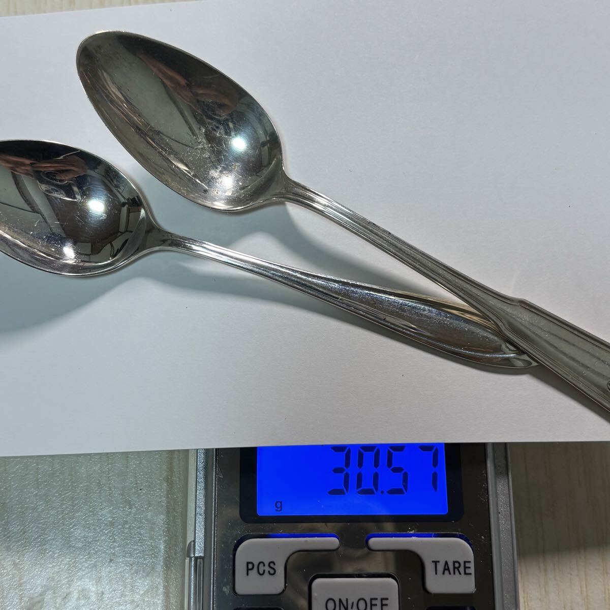 銀製 スプーン2本 30.5g カトラリー SILVER シルバー 刻印有 スプーン