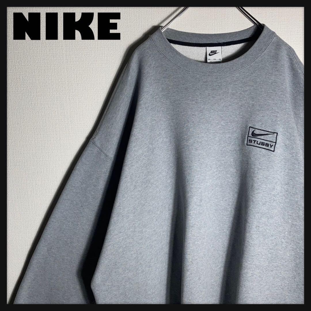 ドジャース山本由伸着用】ナイキ STUSSY スウェット 刺繍 2XL グレー