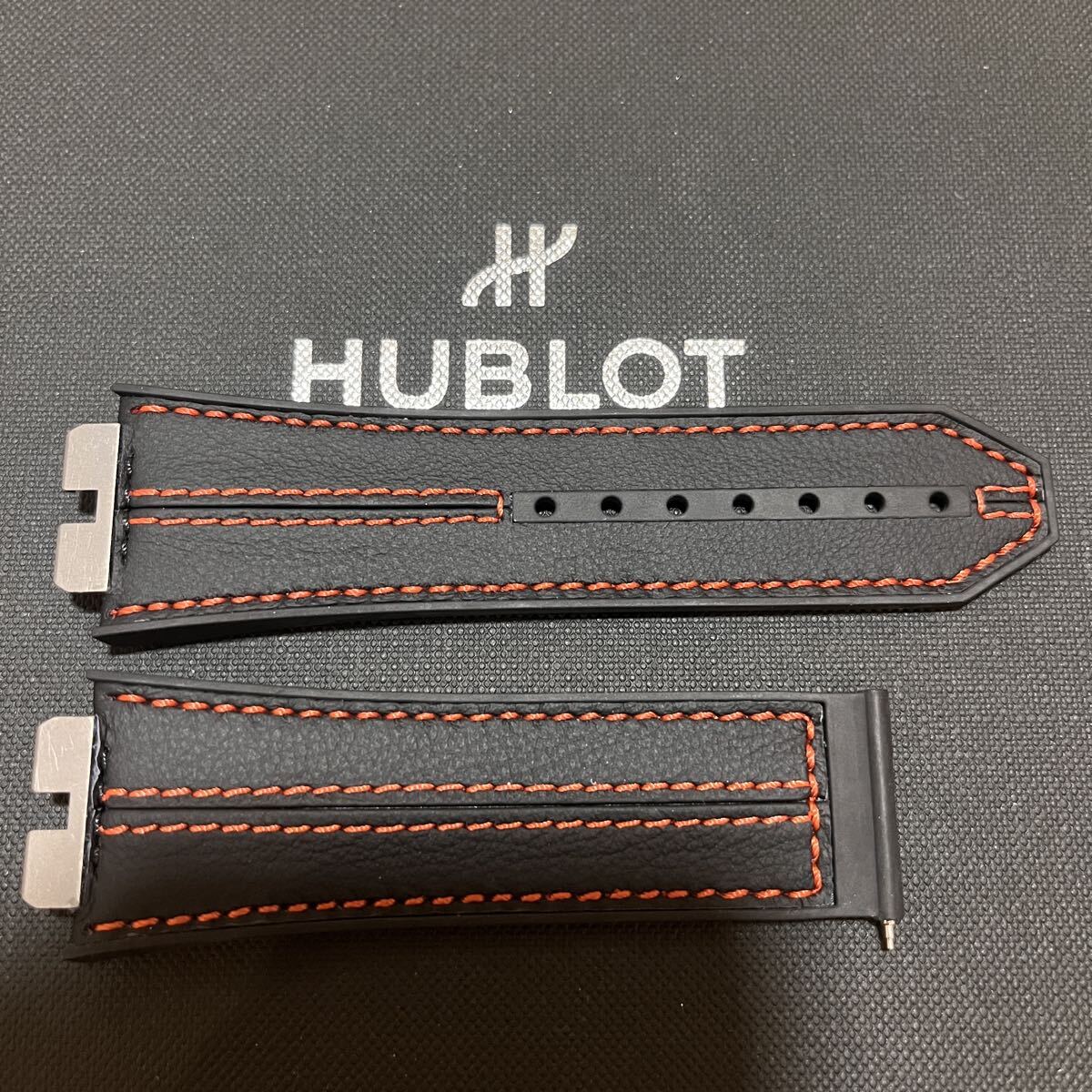 希少品HUBLOTワンクリックウニコ用ウブロベルトレッドステッチカーフ