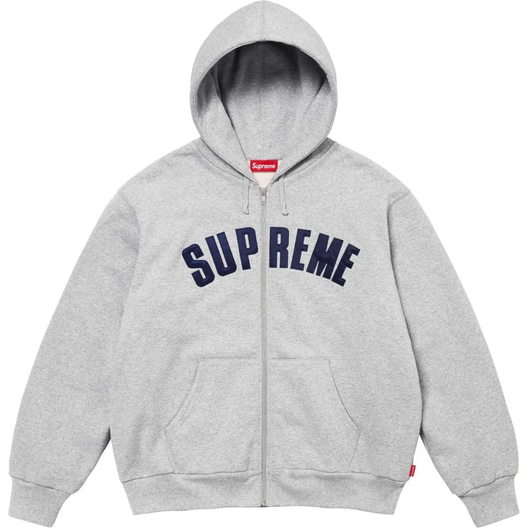 XXL 新品 Supreme Arc Thermal Zip Up Hooded Sweatshirt Heather Grey