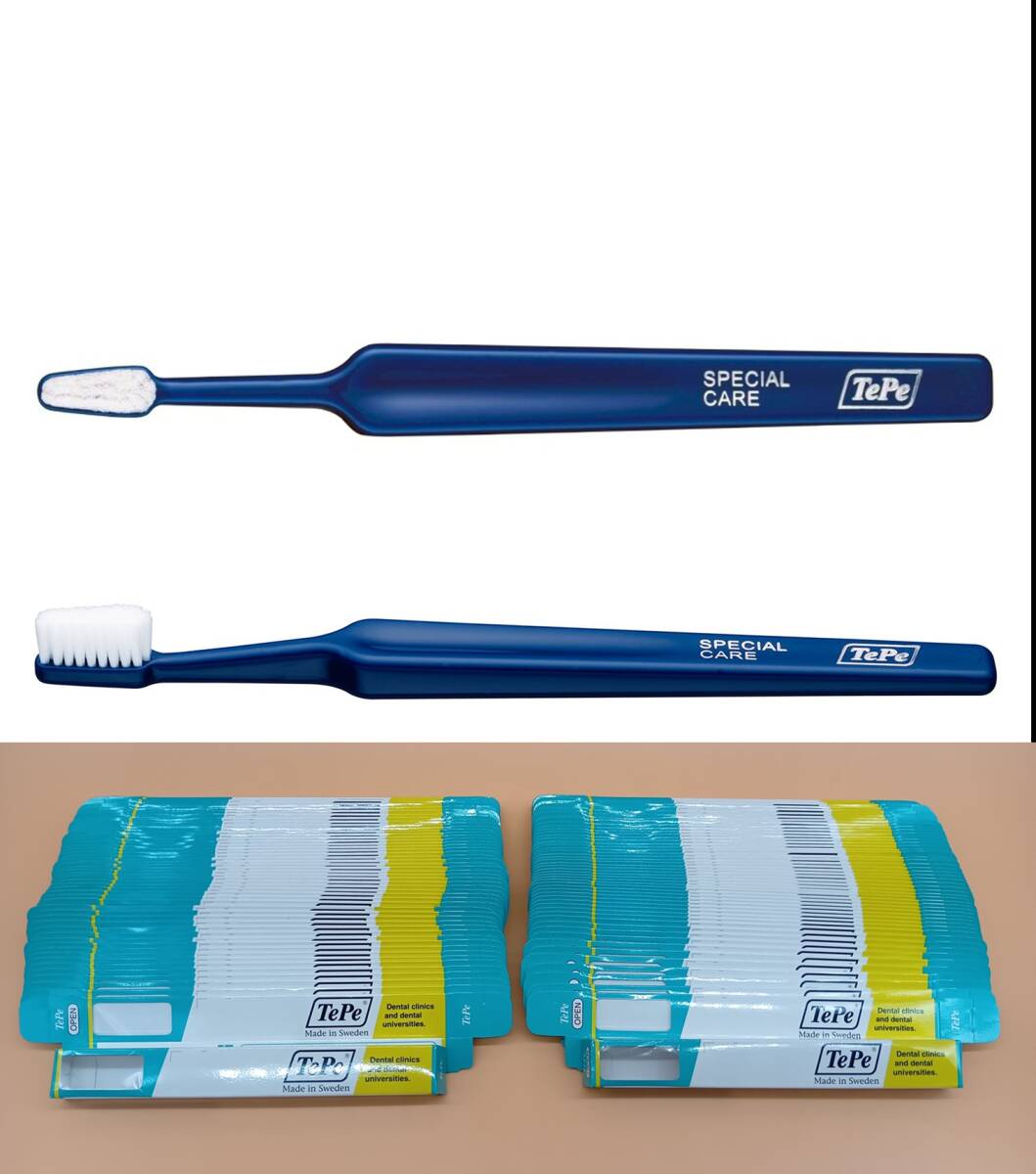 TePe スペシャルケア コンパクト 紺色歯ブラシ 25本【1本箱／25箱