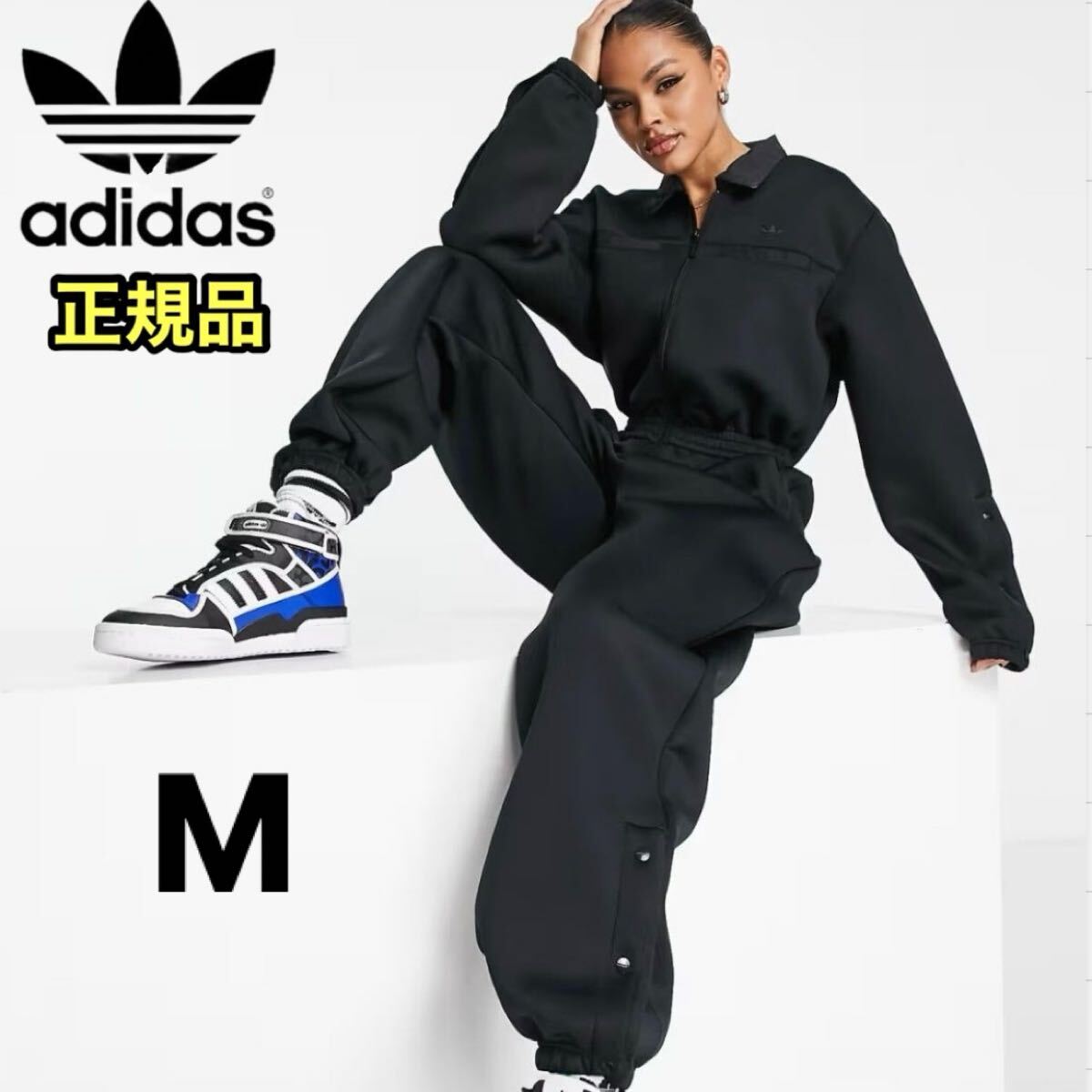 美品 adidas ジャンプスーツ オールインワン オーバーオール ジャージ