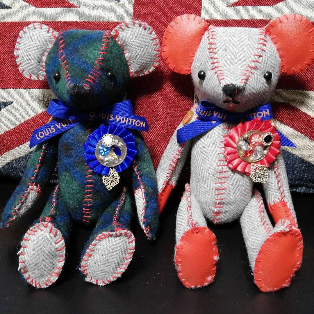 テディベア 3体セット リボン付き