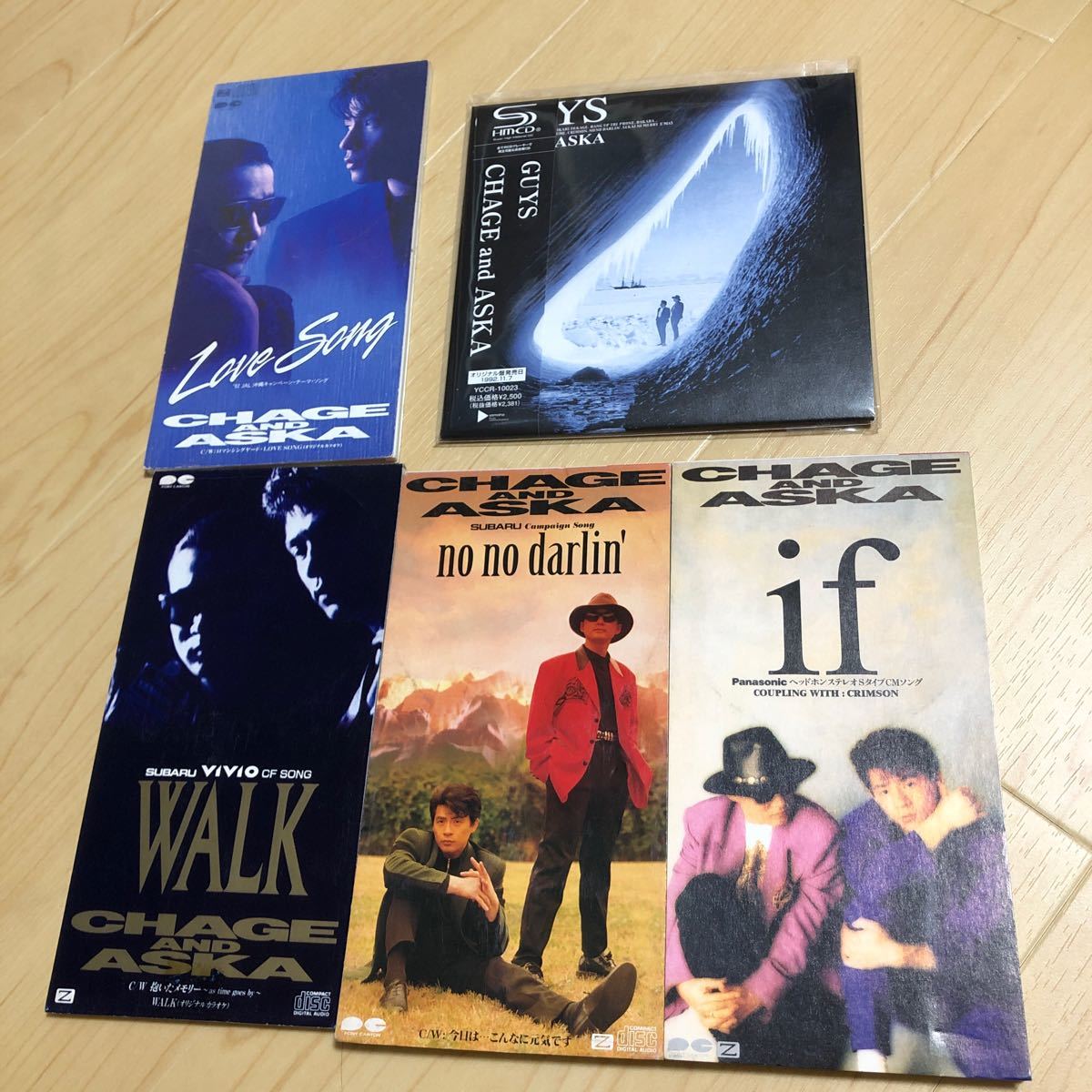CHAGE and ASKA 紙ジャケット盤「GUYS」 ほか1992年シングルCD4枚