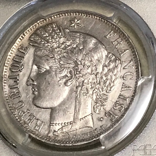 Yahoo!オークション - 1849BB フランス 5フラン銀貨 セレス女神 PCGS