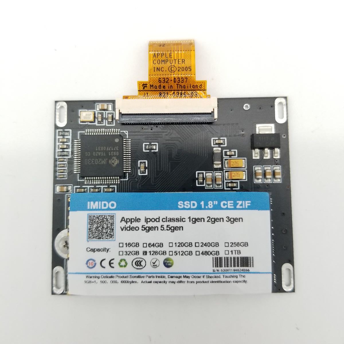 新品】iPod Classic用 128GB SSD バックパネル 大容量1800mAh