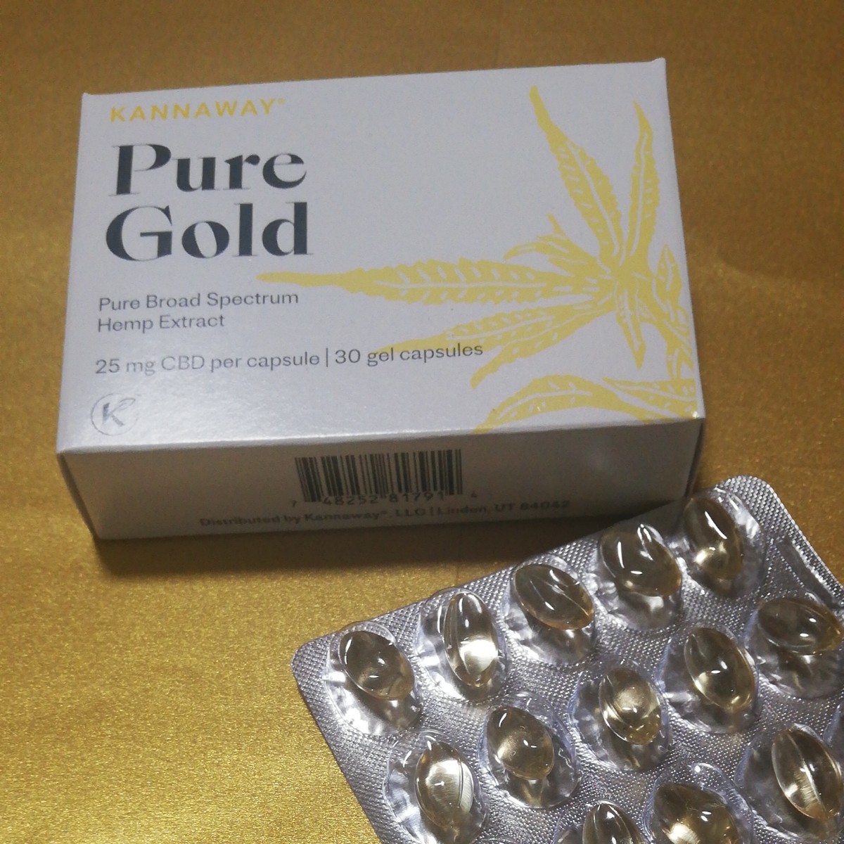 Kannaway キャナウェイ CBDオイル ピュアゴールドソフトジェル CBD含有