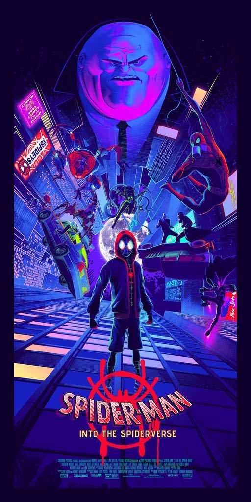 スパイダーマン スパイダーバース ポスター MONDO BNG シルクスクリーン