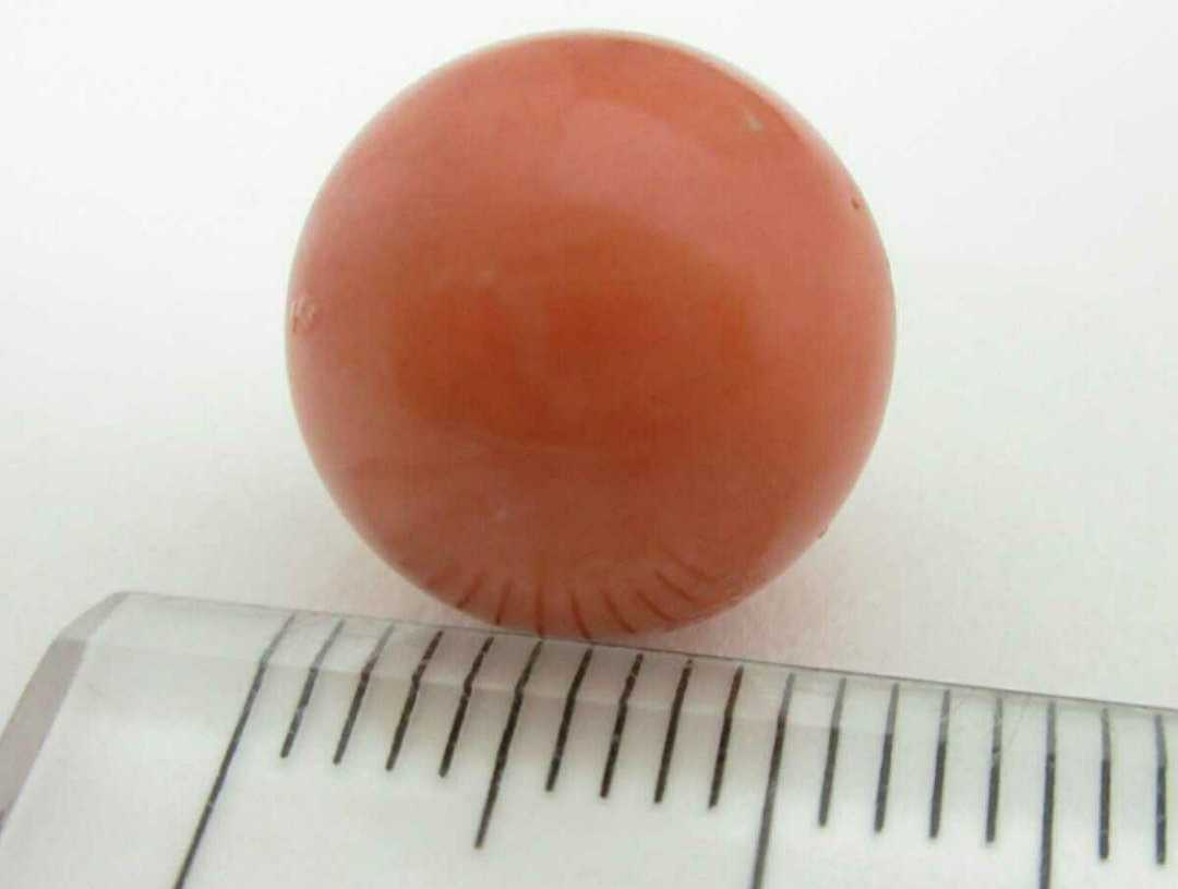 TOP】桃珊瑚 サンゴ 11 85mm 片穴ルース リング ペンダントトップ 指輪