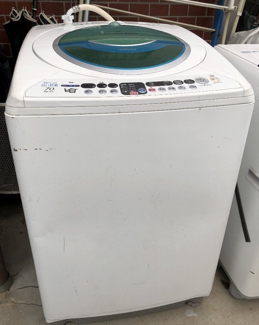 Yahoo!オークション - 日立 NW-7CX 7.0kg 全自動電気洗濯機 エアジェッ