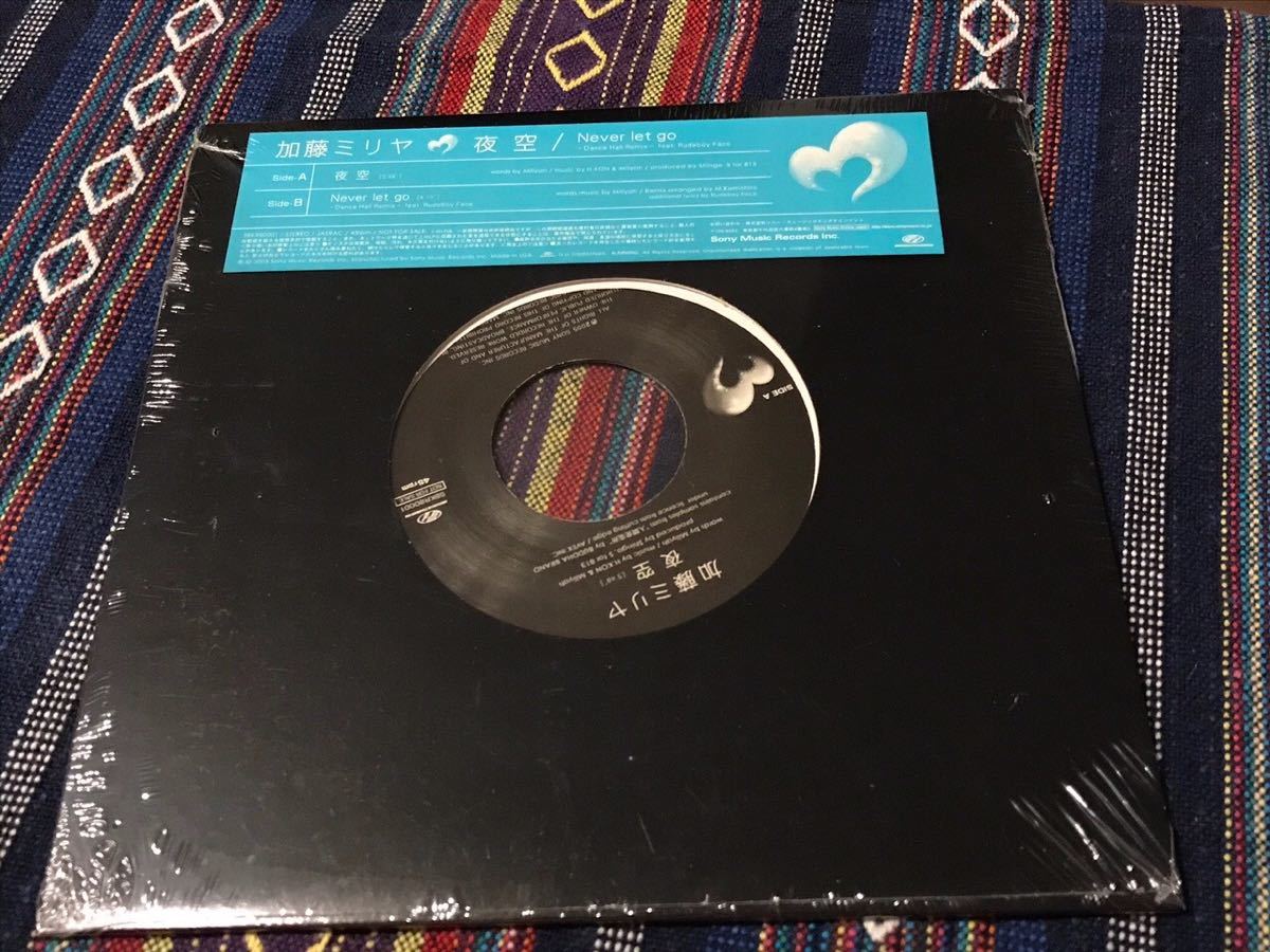 新品未使用 激レアプロモ盤 加藤ミリヤ「夜空/Never let go」7インチ