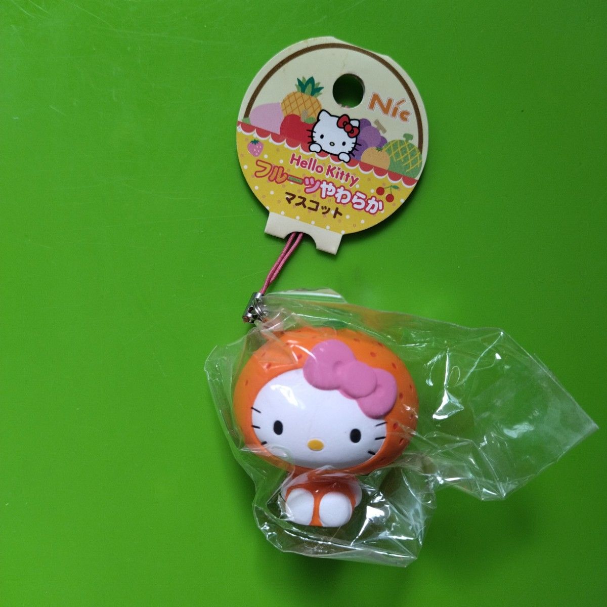 サンリオ ハローキティ マスコット ゼリーオレンジ ストラップ
