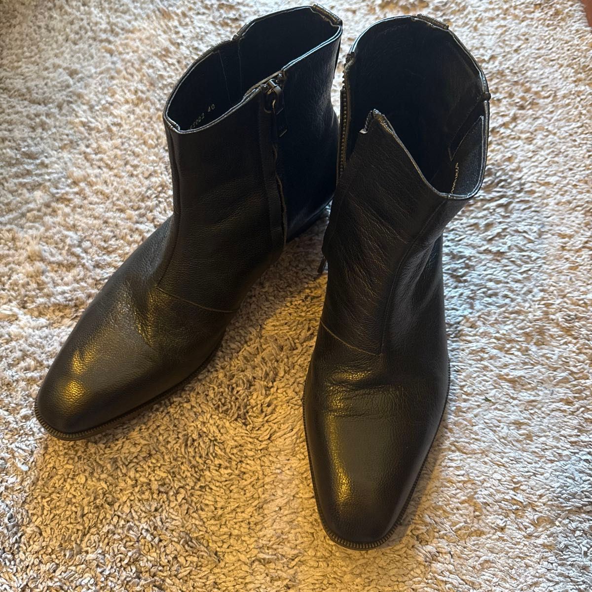 5351 プールオム サイドジップブーツ ブラック 黒 サイズ40｜Yahoo