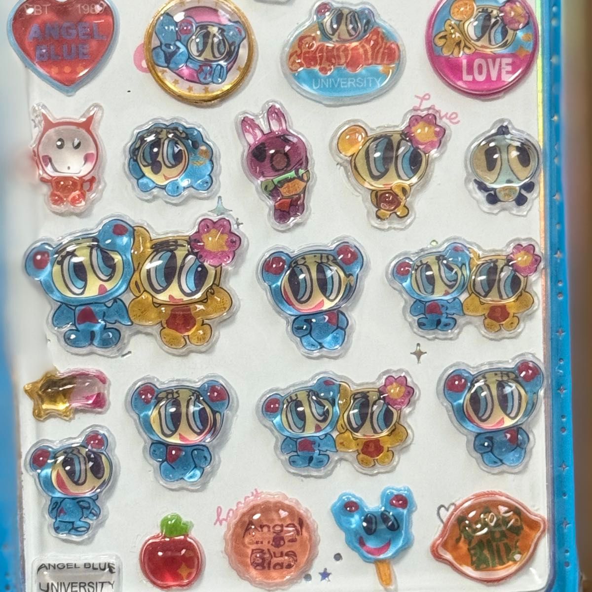 ボンボンドロップ シール ぷっくり エンジェルブルー うるちゅるポップ