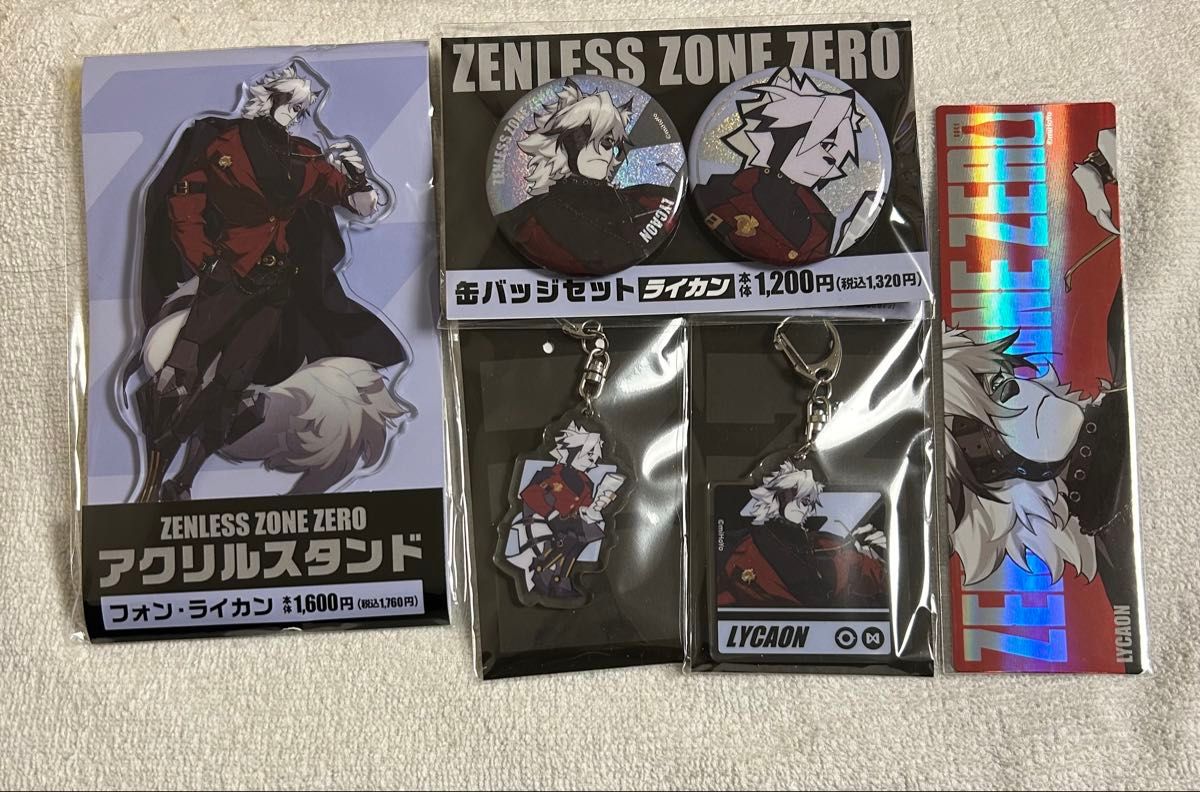 ゼンレスゾーンゼロ ライカン ファミマ アクリルスタンド 缶バッジ