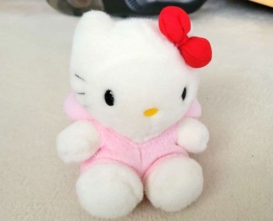 ハローキティー うさぎ帽子 平成レトロ ぬいぐるみ サンリオ ピンク