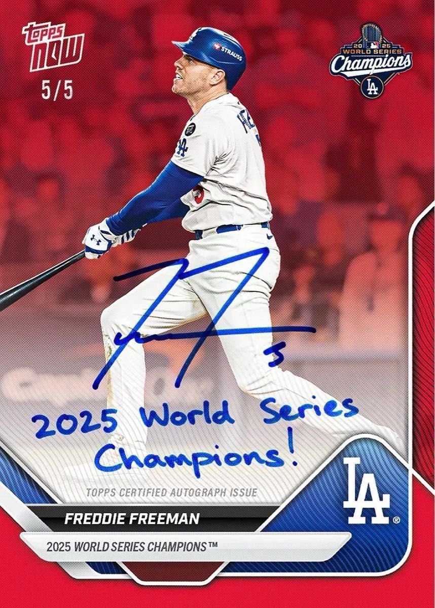 未開封 2025 Topps now ワールドシリーズチャンピオンズドジャース