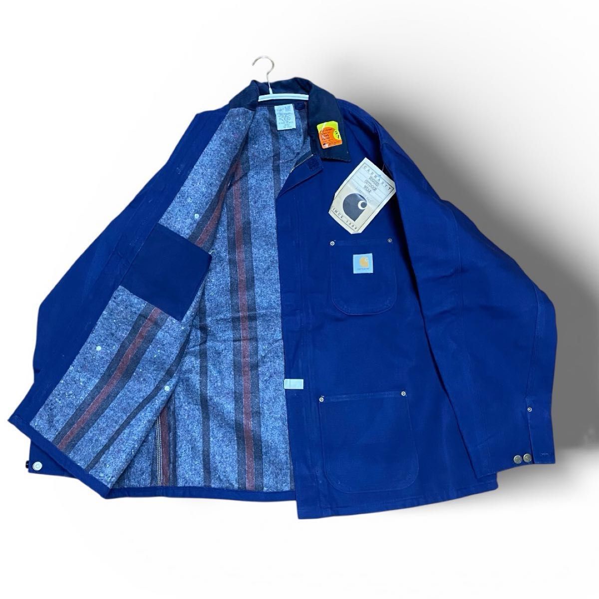 超超スペシャル stussyネイビー USA製 チョアコート カバーオール