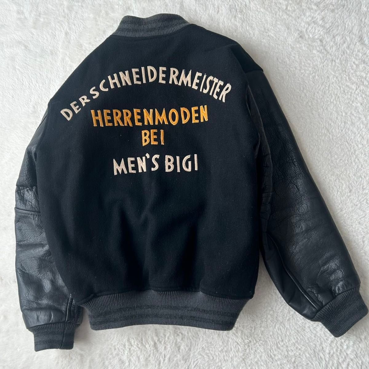 希少 伝説の1着 80s メンズビギ スタジャン 刺繍 ゴールド ワッペン 本